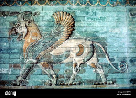 Achaemenid Period 530 330 Bc Griffin Lion Relief In Glazed Brickwork