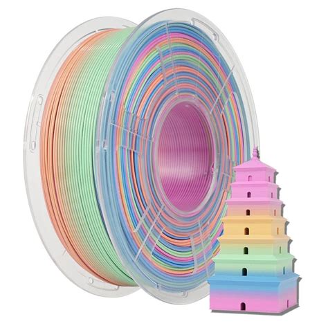 Пластик для 3D принтера Matte PLA 1kg/roll 1.75mm Rainbow / TOYAR ...