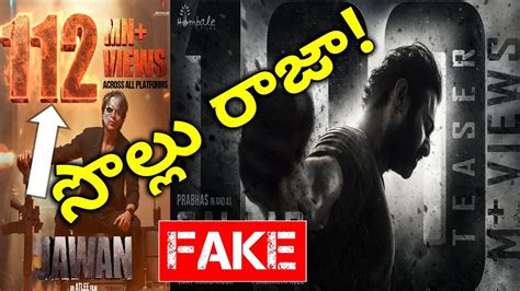 Salaar Vs Jawan Trailer Fake Views M What Is Reality Jawan