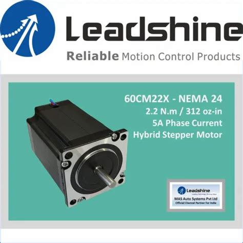 Leadshine CM Series 60CM22X NEMA 24 Hybrid Stepper Motor 1 65 V At