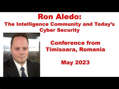 Ron Aledo Explains The Intelligence Community And Cybersecurity From