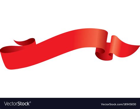 Red ribbon Royalty Free Vector Image - VectorStock