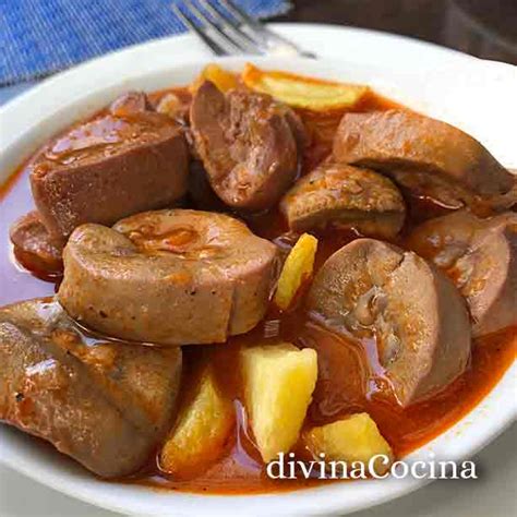 Riñones guisados en colorao Receta de DIVINA COCINA