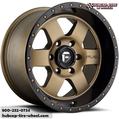 Fuel D617 Podium Matte Bronze W Black Lip Wheels Rims