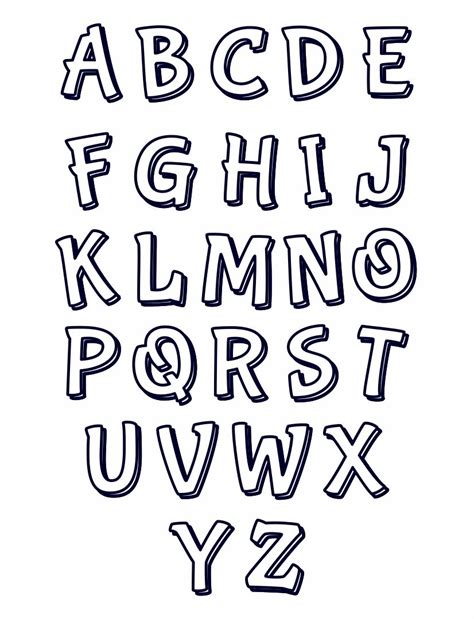 Bubble Letters Alphabet Uppercase