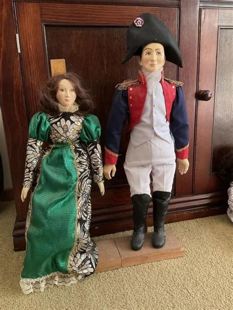 A Pair Of French Composition Dolls Napoleon And Josephine