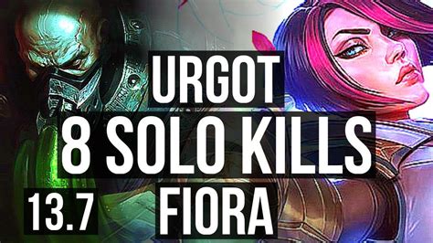 URGOT Vs FIORA TOP 8 Solo Kills 1 4M Mastery 400 Games KR