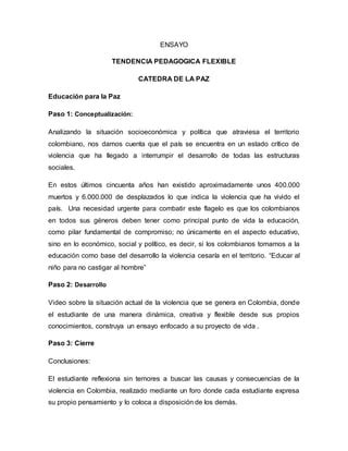 C Tedra Para La Paz Pdf