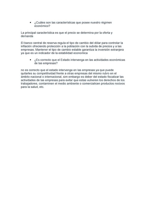 Ace 4 Derecho Empresarial ¿cuáles Son Las Características Que Posee Nuestro Régimen Económico