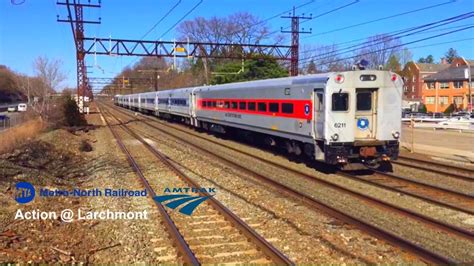 Metro North Amtrak New Haven Line Action Larchmont M8 P32AC DM