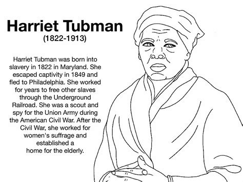 Free Sample Almost Harriet Tubman Women Worth Knowing Coloring Page Etsy