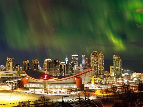 Northern Lights In Calgary Aurora Shines Bright On Friday Morning