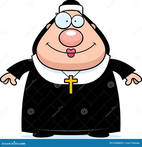 Smiling Cartoon Nun stock vector. Illustration of people - 47448639