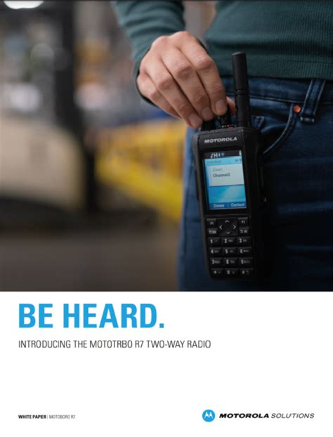 MOTOTRBO R7 Series Next Gen Two Way Radios Motorola Solutions