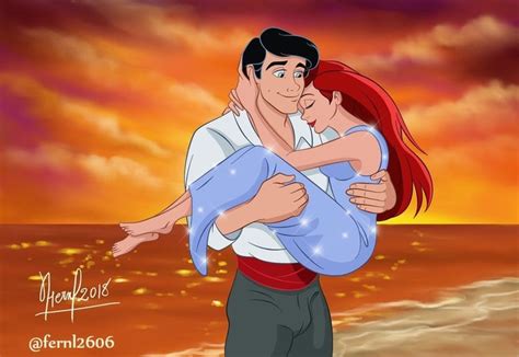 Disney The Little Mermaid Princess Ariel And Prince Eric The Secrefice For Love Disney