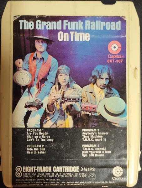 Grand Funk Railroad On Time White Shell Track Cartridge