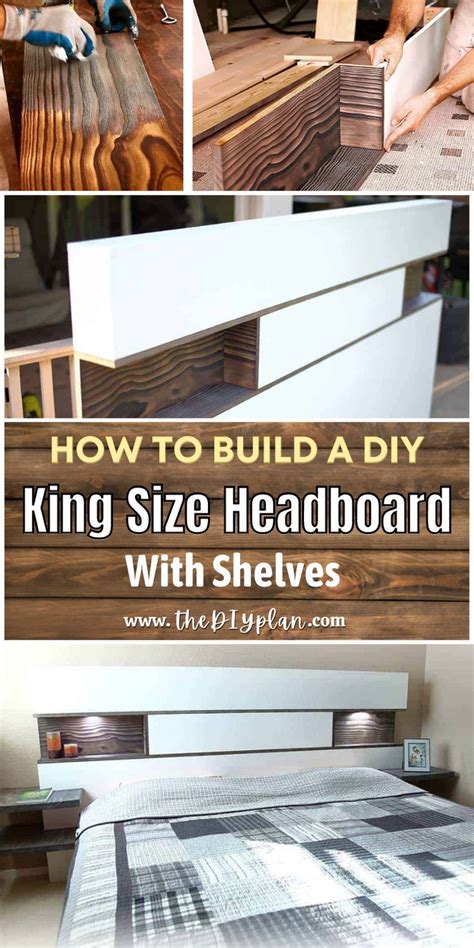 How To Build A Diy King Size Headboard With Shelves Artofit