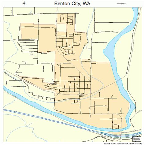 Benton City Washington Street Map 5305560