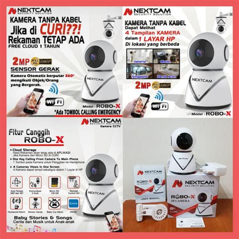 Jual Kamera CCTV Nextcam RoboX Tampilan 4Kamera Dalam 1Layar HP Kota