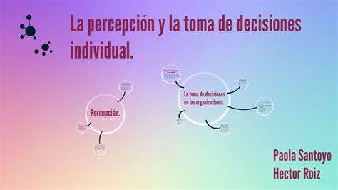 La Percepci N Y La Toma De Decisiones Individual By Paola Santoyo On Prezi