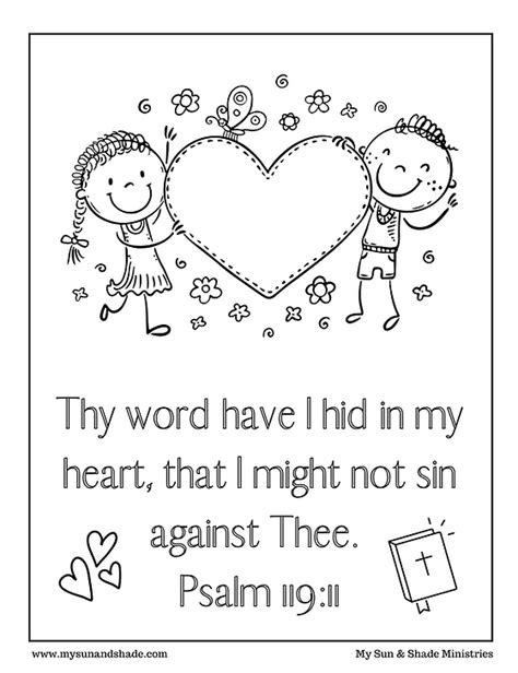 Free Psalm 119 11 Coloring Page Coloring Page Printables 42 Off