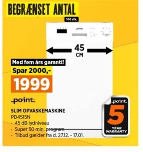 Point Opvaskemaskine Power December Alle Tilbudsavis