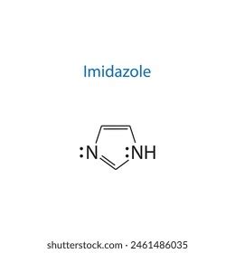 Imidazole Molecule Skeletal Structure Diagramorganic Compound Stock