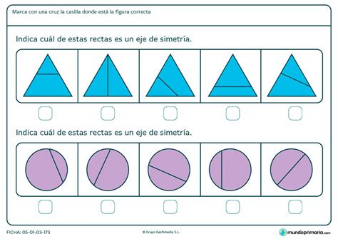 Ficha De Eje De Simetría En Triángulos Para Primaria Mundo Primaria