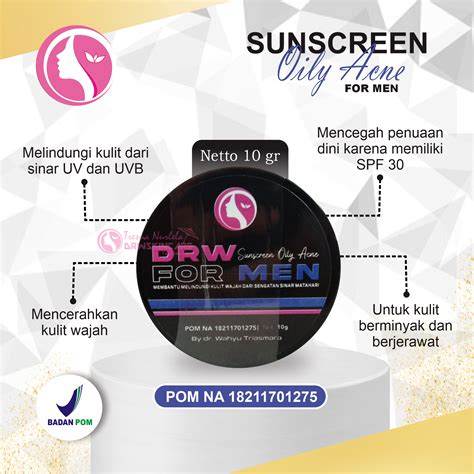 DRW Skincare Sunscreen Drw For Men Sunscreen Oily Acne For Men