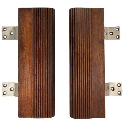 Mid Century Teak Door Wooden Pull Handles Go On Now Go Walk Out The