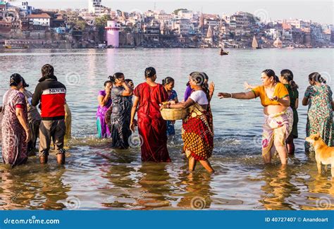 Bathing In The Holy River Editorial Photography Image Of Sacred