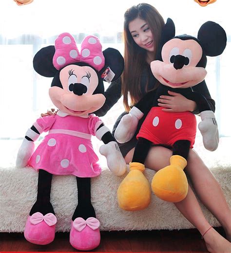 Set Mascote Din Plus Mickey Si Minnie Mouse 75cm Allmati Shop