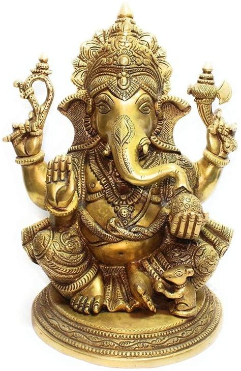 6 Inch Brass Ganesha Statue Temple At Rs 1000 In New Delhi ID