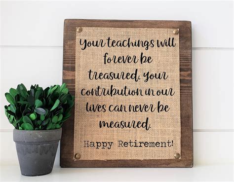Teacher Retirement Gift Retirement Plaque Teacher Retirement | Etsy
