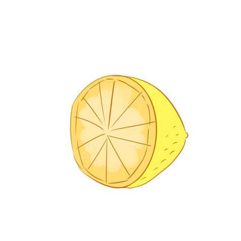 Cartoon Hand Painted Fruit Lemon Cartoon Hand Draw Fruit PNG