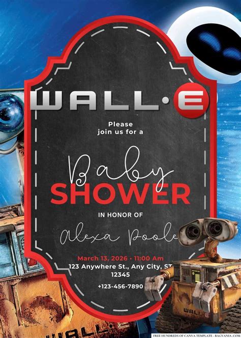 18+ WALL-E Baby Shower Invitation Templates | Bagvania