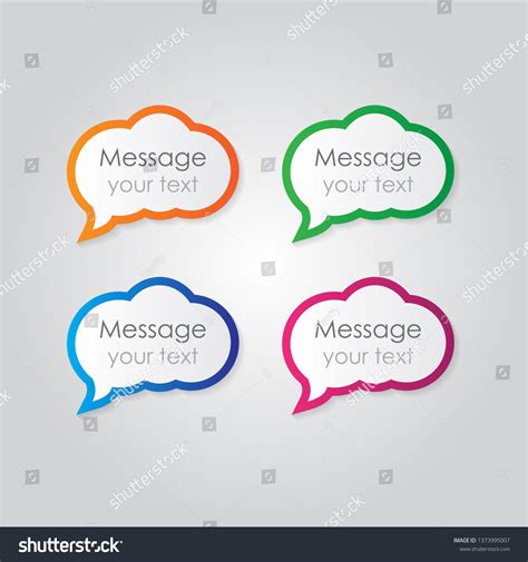 Speech Bubbles Modern Style Vector Illustration Stock Vector Royalty