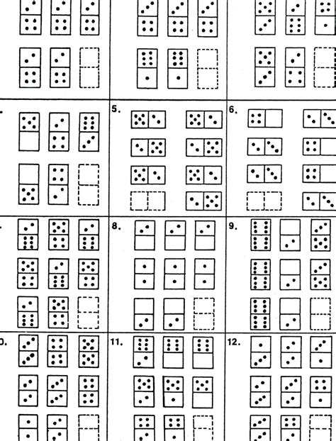 Test de Dominós para Imprimir