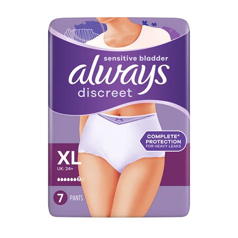 Culottes Pour Incontinence Always Discreet Plus Taille XL Always Discreet