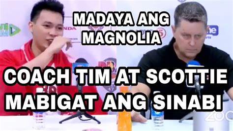 COACH TIM AT SCOTTIE MABIGAT ANG SINABI YouTube