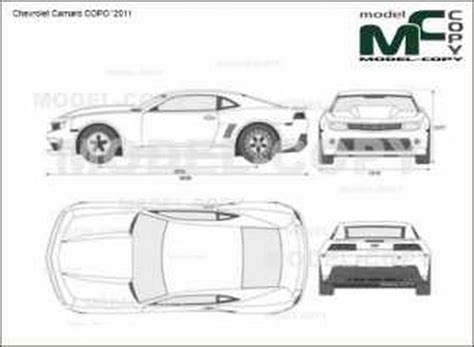 Chevrolet Camaro Copo 2011 2d Drawing Blueprints 64939 Model