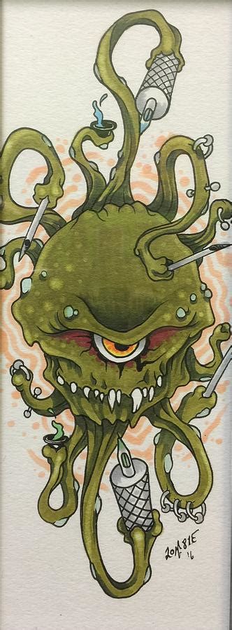 Tattoo Beholder Drawing by Michael Gilbert - Pixels