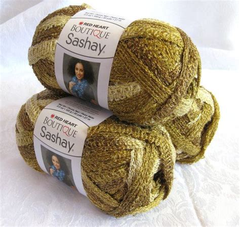 Red Heart Boutique Sashay Metallic Yarn Golden Red Heart Yarn