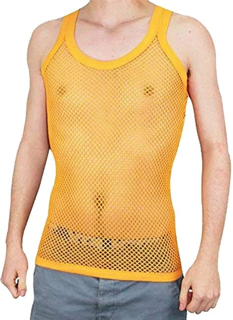 Mens Crystal Mesh Summer Lightweight Cotton String Vests Etsy