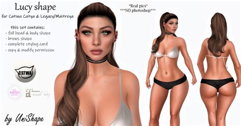 Second Life Marketplace Lucy Shape For Catwa Catya And Maitreyalegacy Body Unishape