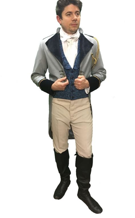 Regency Mens Costume Grey Bridgerton Mens Costumes M L