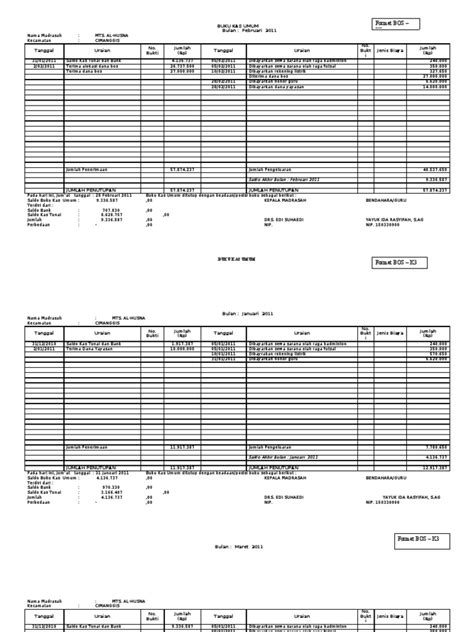 Detail Contoh Buku Kas Umum Bendahara Koleksi Nomer