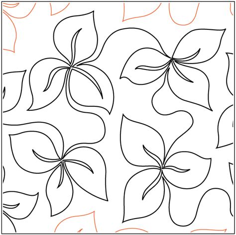 Trillium Leaf Free Motion Quilt Designs Machine Quilting Designs