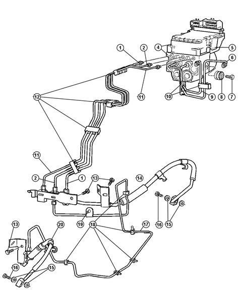 2007 Dodge Ram 2500 Tube Tube Assembly Brake Master Cylinder To Hcu Secondary 55366058ac