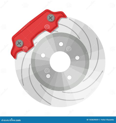 Brake Disk Single Icon In Cartoon Style For Designcar Maintenance